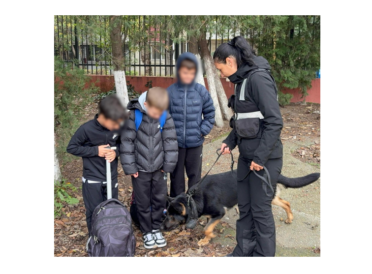 video lectie de siguranta in scolile din constanta politistii jandarmii si sky prietenul patruped alaturi de elevi 6916139b2bcd3