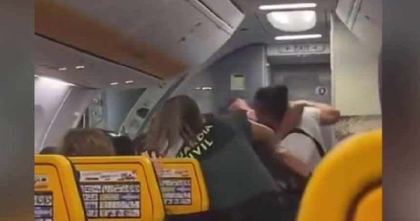video o luptatoare mma a batut doi politisti spanioli care voiau sa o dea jos din avion oamenii legii au fost internati in spital 692745f8333a3