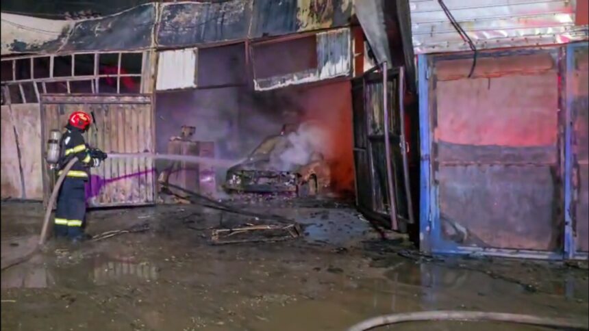 video opt garaje si spatii de depozitare din constanta distruse intr un incendiu 692224eac1108