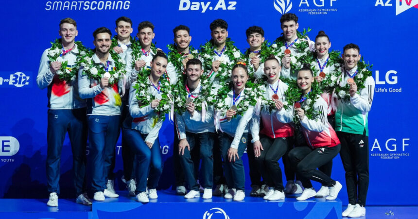video romania a castigat cinci medalii la europenele de gimnastica aerobica din azerbaidjan 691c2fca185b7