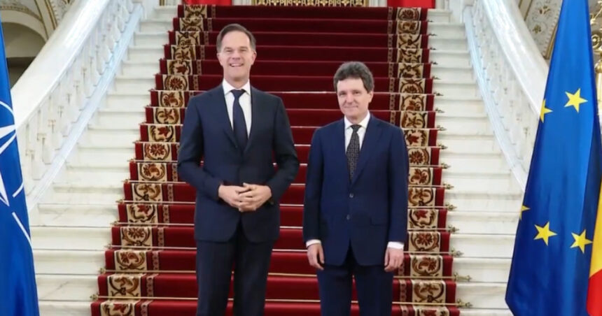 video seful nato a ajuns in romania mark rutte a fost primit de nicusor dan la palatul cotroceni 690b3ec65c6b2