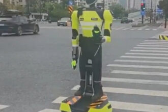 china a scos in intersectie un robot politist pentru a dirija traficul imaginile au devenit virale 69317dc81abf4