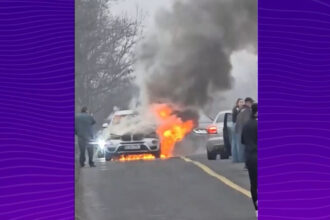 masina in flacari pe centura bucurestiului traficul e blocat sute de soferi sunt afectati 694fe54b7542e