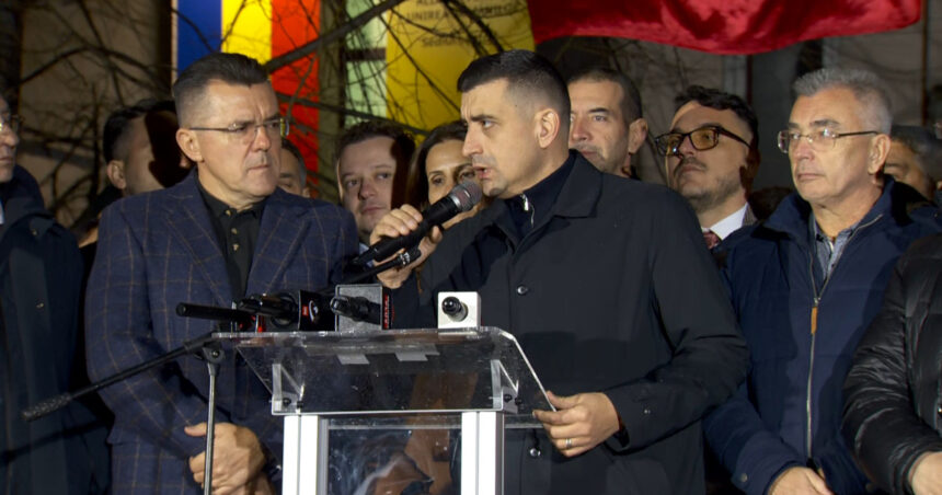 video alegeri bucuresti 2025 george simion democratia a fost calcata in picioare reactia liderului aur dupa inchiderea urnelor 6935df5c94a45