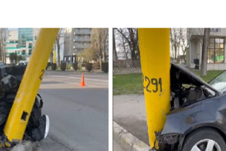 accident rutier in mamaia un autoturism a intrat in plin intr un stalp de electricitate 69c62204f0ef1
