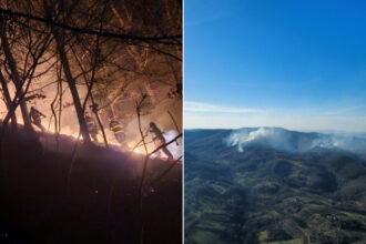 videofoto incendii puternice de vegetatie in doua judete din tara zeci de hectare distruse de flacari elicoptere black hawk trimise in sprijin 69b6971c8d967