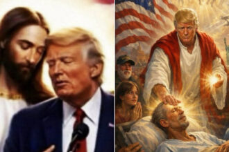 donald trump in bratele lui hristos presedintele sua distribuie o noua imagine generata cu ai in ciuda controverselor recente 69dfbc13aa380