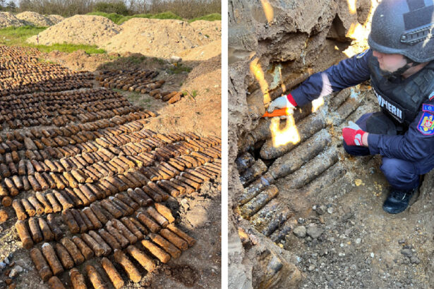 foto depozit cu 1 000 de proiectile din primul razboi mondial munitia depozitata pentru a fi distrusa 69eb4b1f61a8d