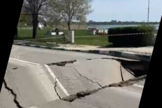 video s a surpat soseaua in techirghiol chiar in centru traficul rutier a fost sistat 69eb4dcebca2c