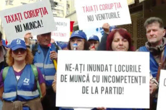 video protest la apele romane sindicalistii cer deblocarea angajarilor si reducerea functiilor de conducere 6a05917c82b16