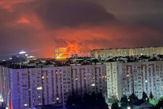 video moscova atacata din nou de drone ucrainene incendiu la baza petroliera din stavropol in sud vest 6a54885992762